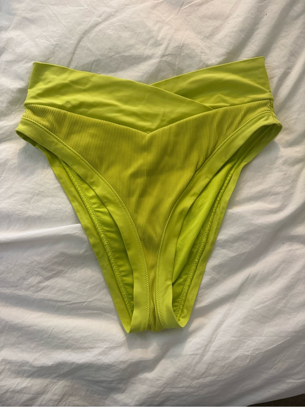 Aerie High-Waist Lime Green Women's Swim Bottom